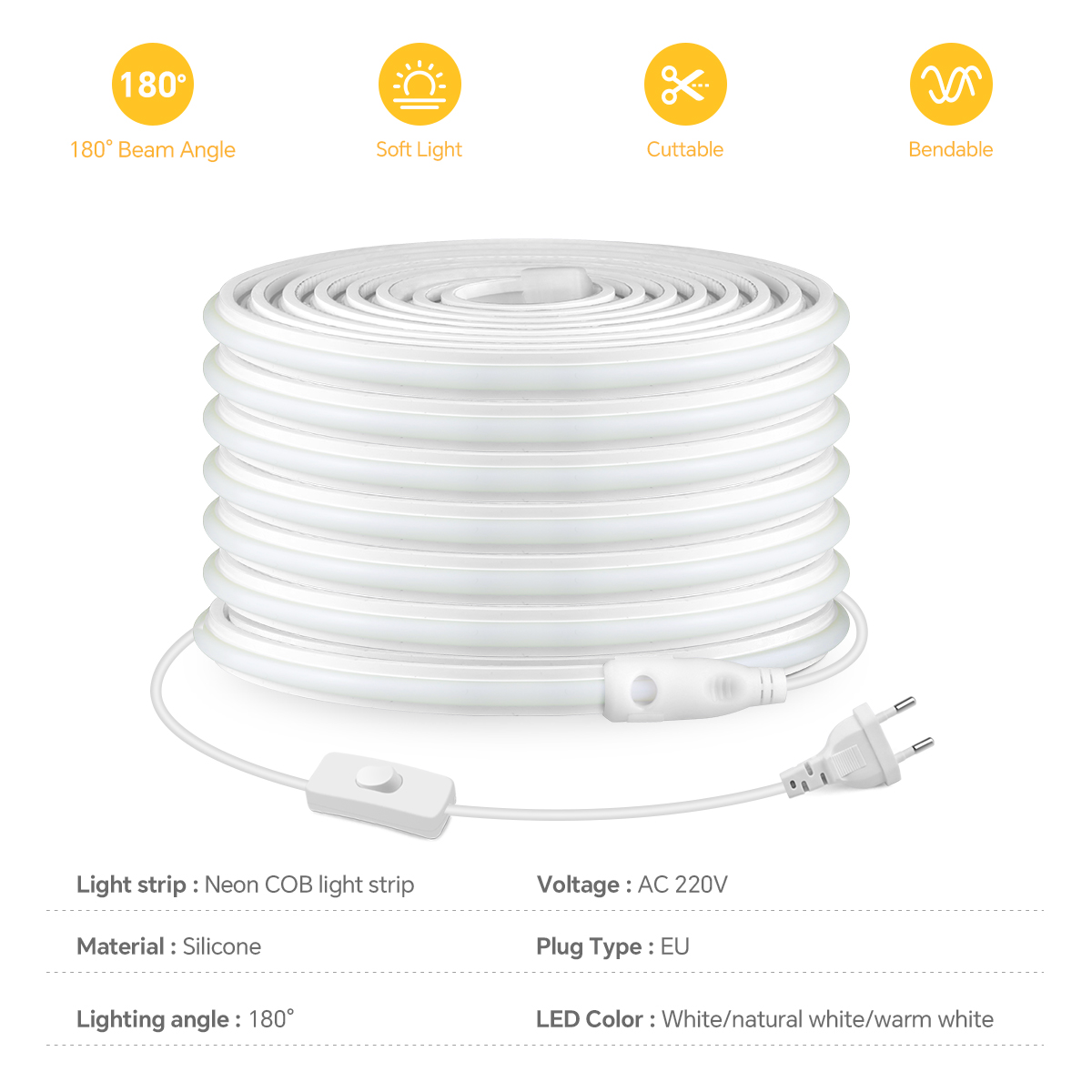 Newest 220V LED Strip Neon Lig - Outdoor Sport Hose recensione e prezzo