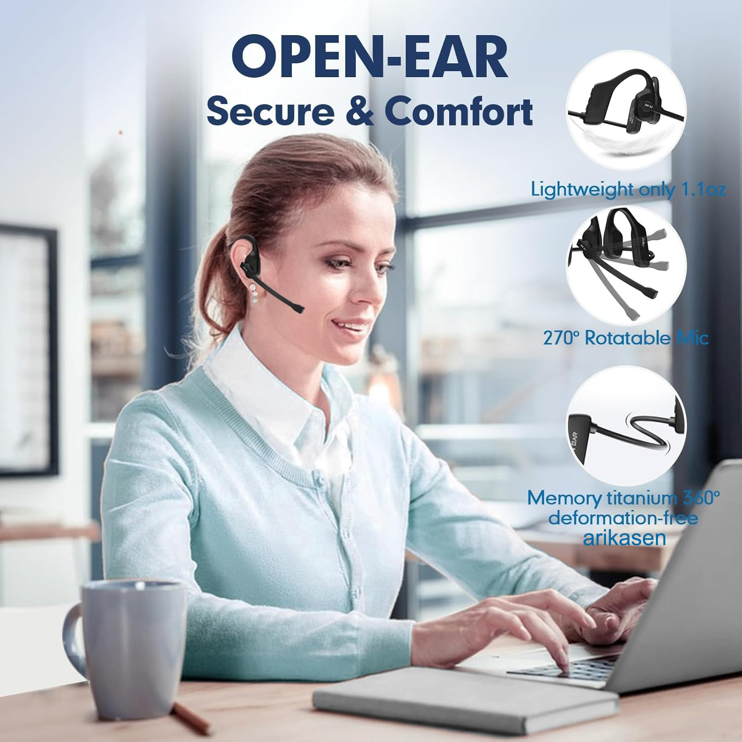Open Ear Headphones with Mic,  - Outdoor Sport Centre recensione e prezzo