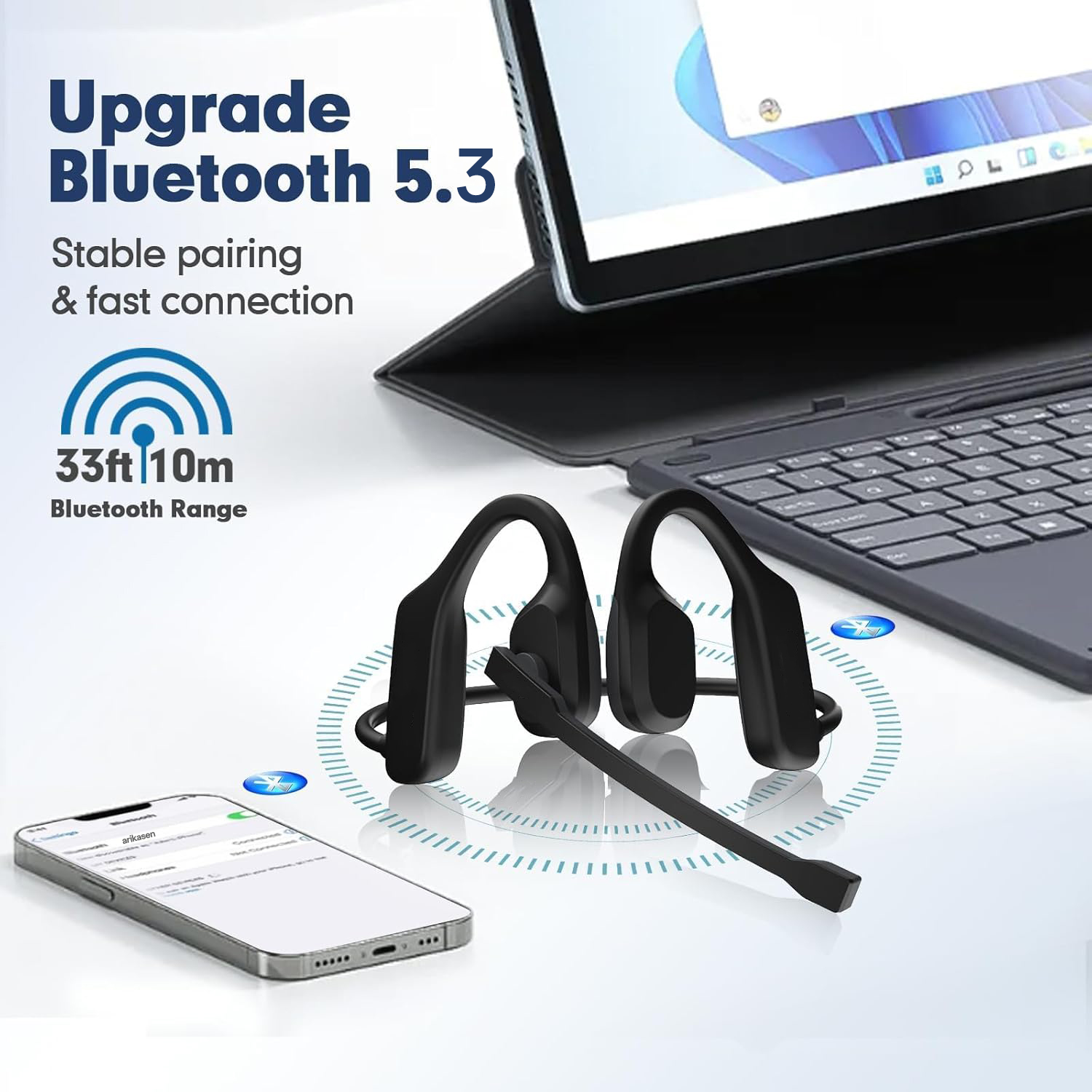 Open Ear Headphones with Mic,  - Outdoor Sport Centre recensione e prezzo