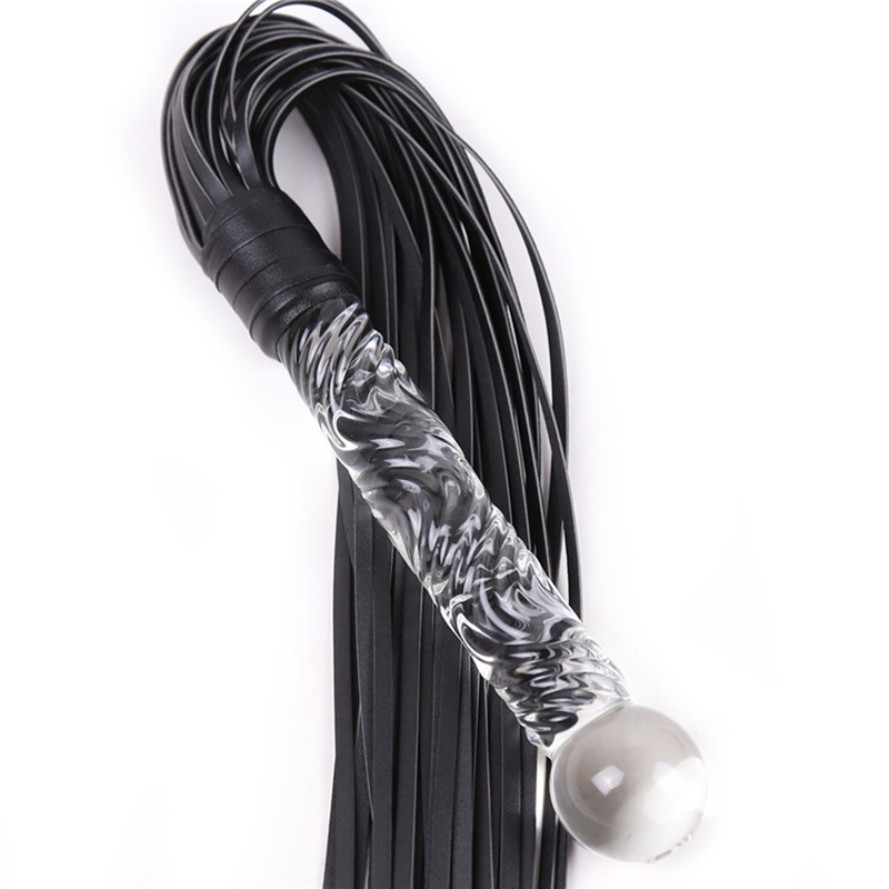 70cm Glass Handle Black Leathe - Riding Crop Dressage recensione e prezzo